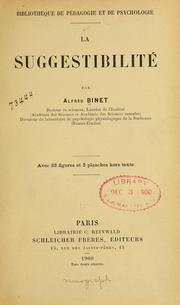Cover of La suggestibilité by Alfred Binet