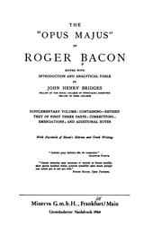 Front cover of Opus majus by Roger Bacon