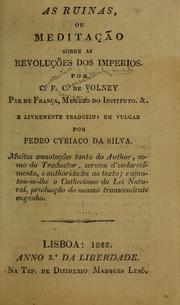 Cover of As ruinas by Constantin-François Volney