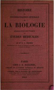 Cover of Histoire et systématisation générale de la biologie by Louis Auguste Segond