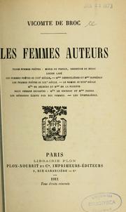 Front cover of Les Femmes auteurs by Broc, Hervé de vicomte