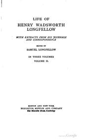 Front cover of Life of Henry Wadsworth Longfellow by Samuel Longfellow
