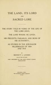 Front cover of The land, its Lord, and sacred lore by Bennett Jonathan Loomis