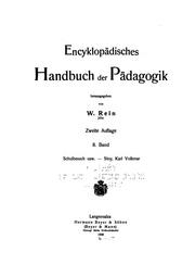 Front cover of Encyklopädisches Handbuch der Pädagogik by Rein, Wilhelm