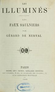 Cover of Les illuminés by Gérard de Nerval