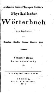 Cover of Johann Samuel Traugott Gehler's Physikalisches wörterbunch by Johann Samuel Traugott Gehler