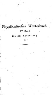 Cover of Johann Samuel Traugott Gehler's Physikalisches wörterbunch by Johann Samuel Traugott Gehler