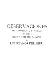 Front cover of Observaciones astronomicas, y phisicas by Jorge Juan y Santacilia