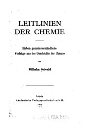 Front cover of Leitlinien der Chemie by Wilhelm Ostwald