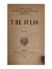 Cover of 7 de julio by Benito Pérez Galdós