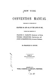 Front cover of New York convention manual by New York (State). Constitutional Convention, 1867-1868.