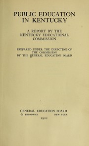 Front cover of Public education in Kentucky by General Education Board (New York, N.Y.)
