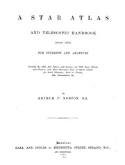 Front cover of A star atlas and telescopic handbook (epoch 1920) by Arthur P. Norton