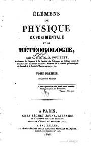 Cover of Elémens de physique expérimentale et de météorologie by Claude Servais Mathias Pouillet