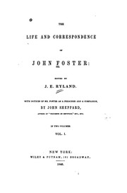 Front cover of The life and correspondence of John Foster by John Foster
