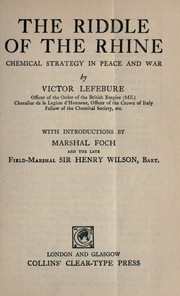 Front cover of The riddle of the Rhine by Victor Lefebure