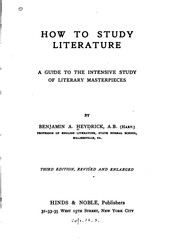 Cover of How to study literature by Heydrick, Benjamin Alexander