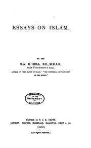 Cover of Essays on Isl�am by Edward Sell