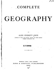 Cover of Complete geography by Alex Everett Frye