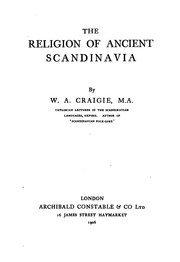 Front cover of The Religion of Ancient Scandinavia by William Alexander Craigie