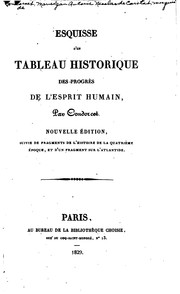 Cover of Esquisse d'un tableau historique des progrès de l'esprit humain by Jean-Antoine-Nicolas de Caritat marquis de Condorcet