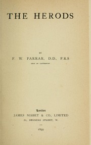 Cover of The Herods by Frederic William Farrar