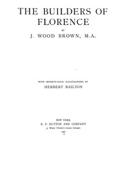 Front cover of The builders of Florence by J. Wood Brown