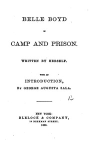 Cover of Belle Boyd in camp and prison by Belle Boyd