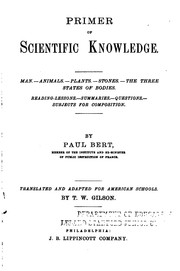 Front cover of Primer of scientific knowledge by Paul Bert