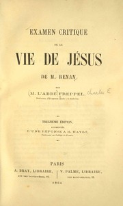 Front cover of Examen critique de la vie de Jésus de M. Renan by Charles Freppel