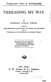 Front cover of Twenty-seven years of autobiography by Robert Dale Owen