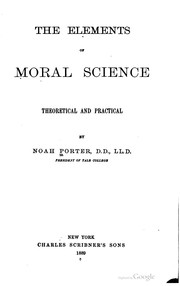 Front cover of The elements of moral science by Porter, Noah