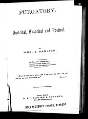 Front cover of Purgatory by Mary Anne Sadlier
