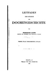 Front cover of Leitfaden zum Studium der Dogmengeschichte by Friedrich Loofs