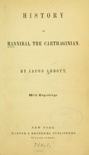 Cover of History of Hannibal the Carthaginian by Jacob Abbott