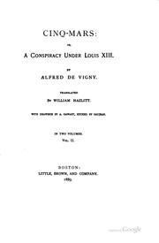 Front cover of Cinq-Mars by Alfred de Vigny