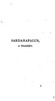 Front cover of Sardanapalus, a tragedy by George Gordon Noël Byron Byron