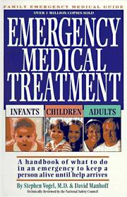Front cover of Emergency medical treatment by Stephen N. Vogel