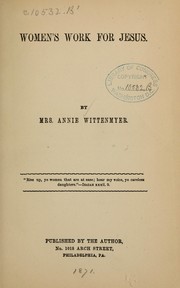 Front cover of Women's work for Jesus by Annie Wittenmyer