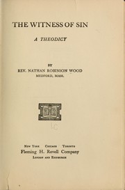 Front cover of The witness of sin by Nathan R. Wood