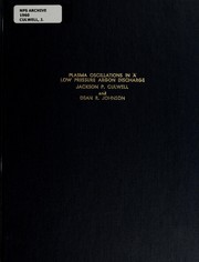 Front cover of Plasma oscillations in a low pressure argon discharge by John A. Flynn