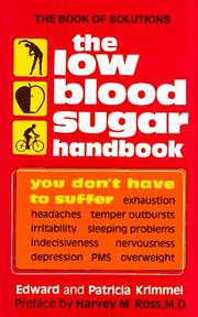 Front cover of The low blood sugar handbook : you don't have to suffer-- by Patricia Krimmel