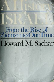 Front cover of A history of Israel by Howard Morley Sachar