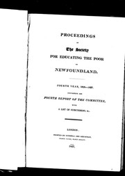 Front cover of Proceedings of the Society for Educating the Poor of Newfoundland by Society for Educating the Poor of Newfoundland