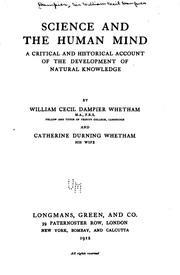 Front cover of Science and the Human Mind: A Critical and Historical Account of the .. by William Cecil Dampier