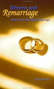 Cover of Divorce and Remarriage by Ralph Woodrow