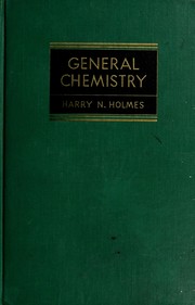 Cover of General chemistry by Harry N. Holmes
