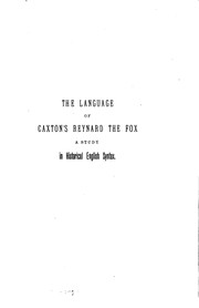 Front cover of The language of Caxton's Reynard the Fox by Paul de Reul