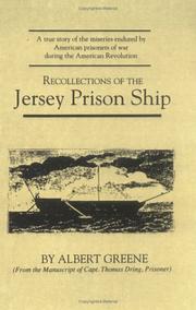 Front cover of Recollections of the Jersey prison ship by Albert Greene