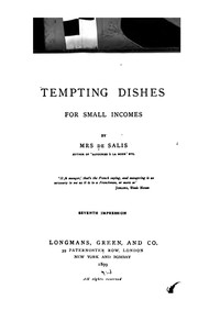 Cover of Tempting dishes for small incomes by Harriet Anne de Salis